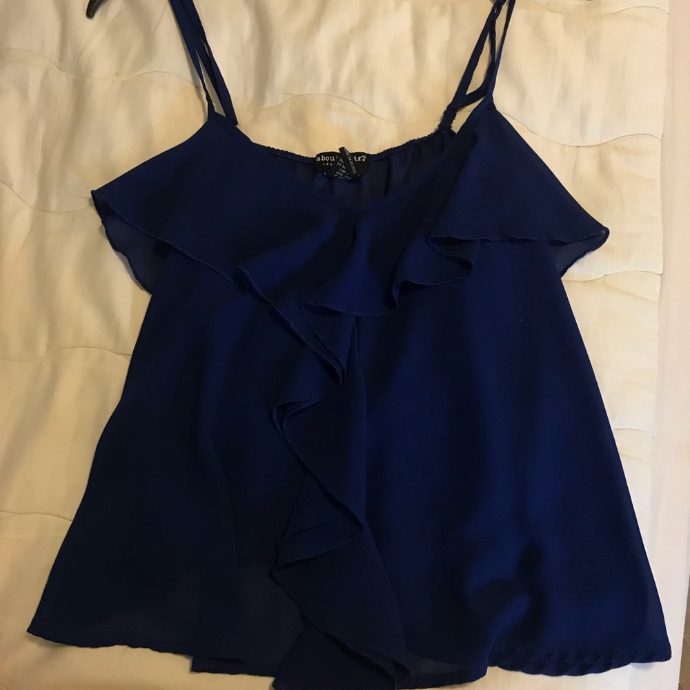 Royal blue loose tank top